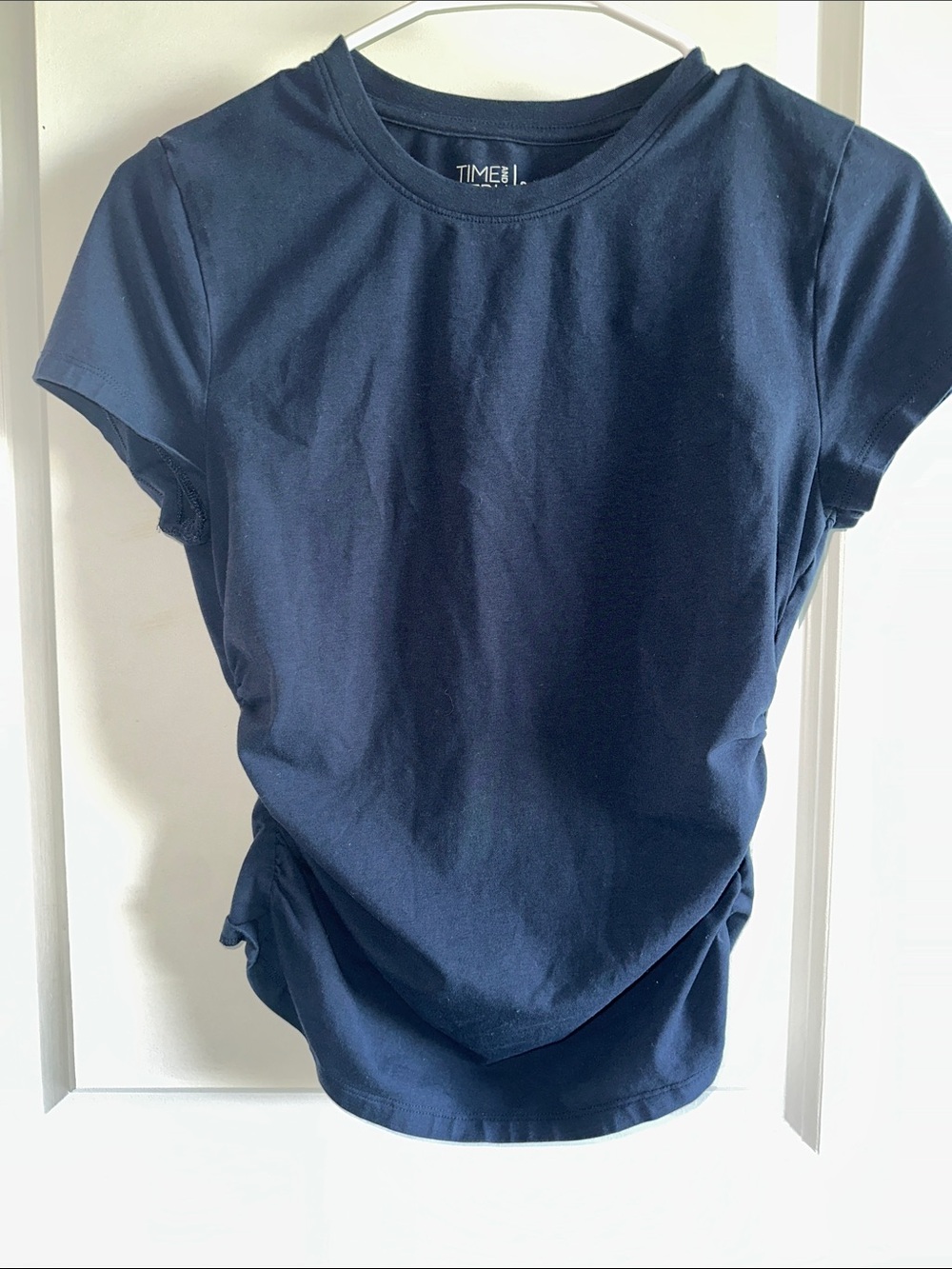 Time and Tru Navy Short Sleeve Crew Tee